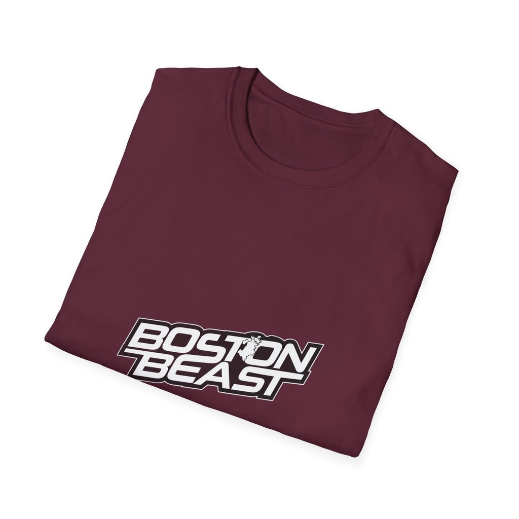 Boston Beast Unisex Soft-Style T-Shirt. White Logo