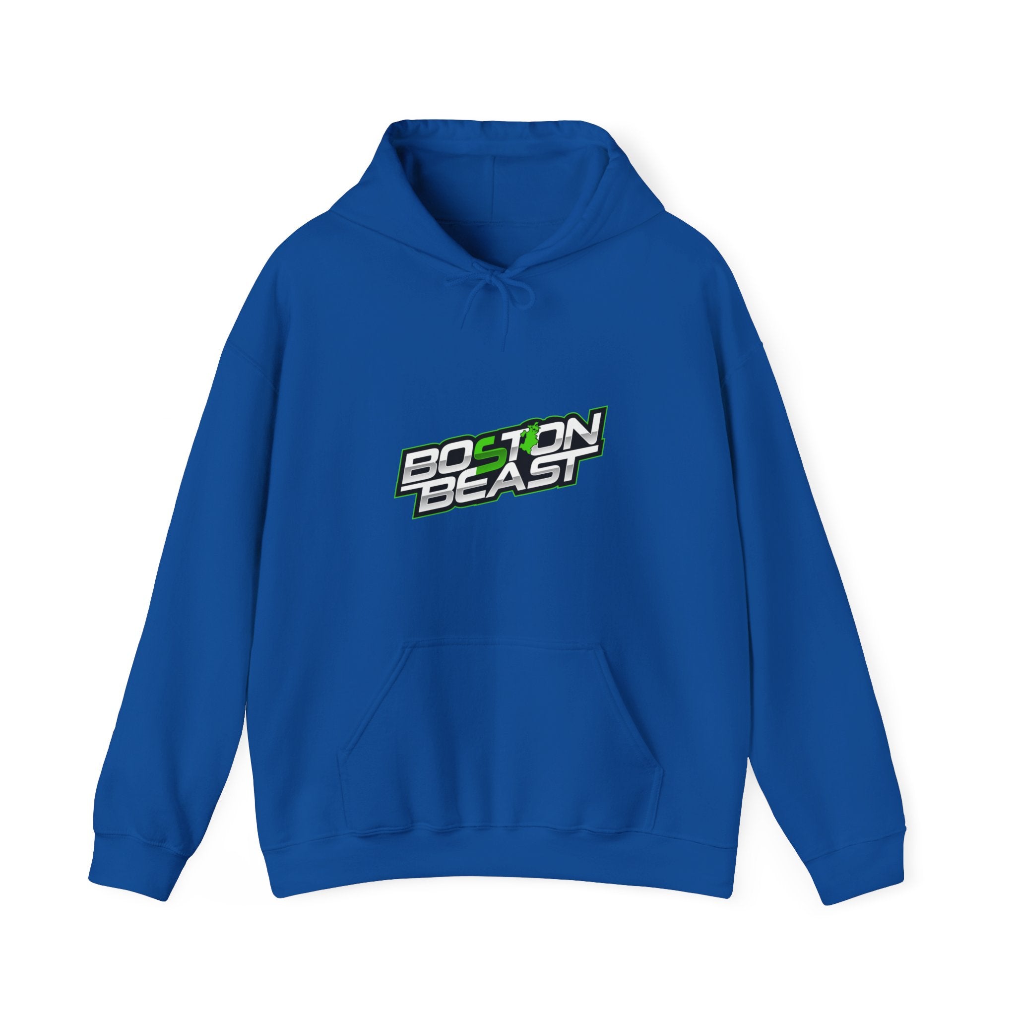 Boston Beast Unisex Heavy Blend Hoodie. Green Map Logo