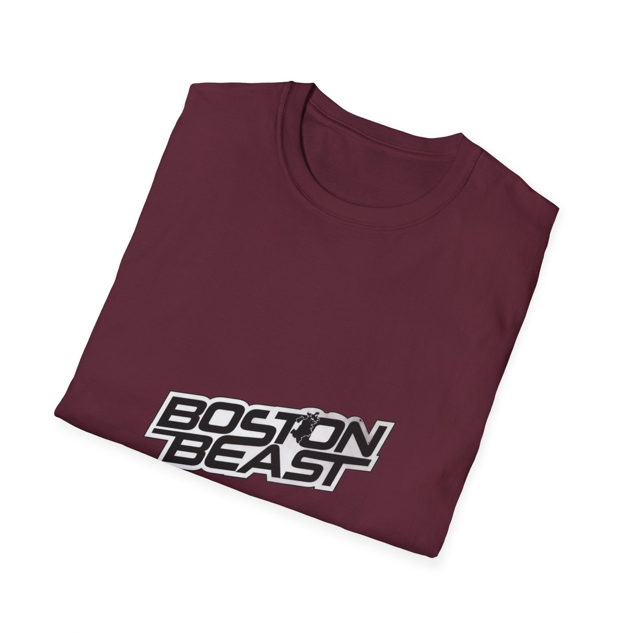 Boston Beast Unisex Soft-Style T-Shirt. Black Logo