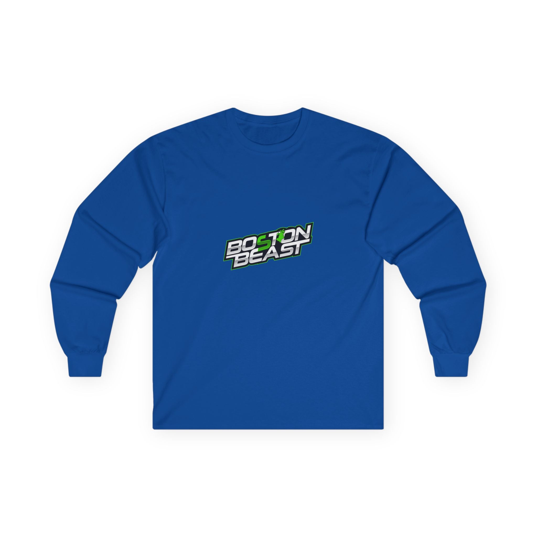 Boston Beast Unisex Ultra Cotton Long Sleeve. Green Map Logo