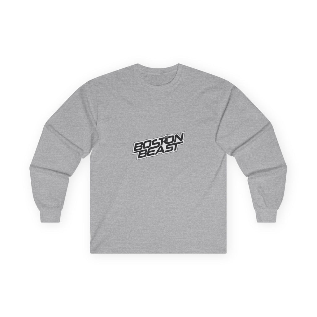 Boston Beast Unisex Ultra Cotton Long Sleeve. Black Logo