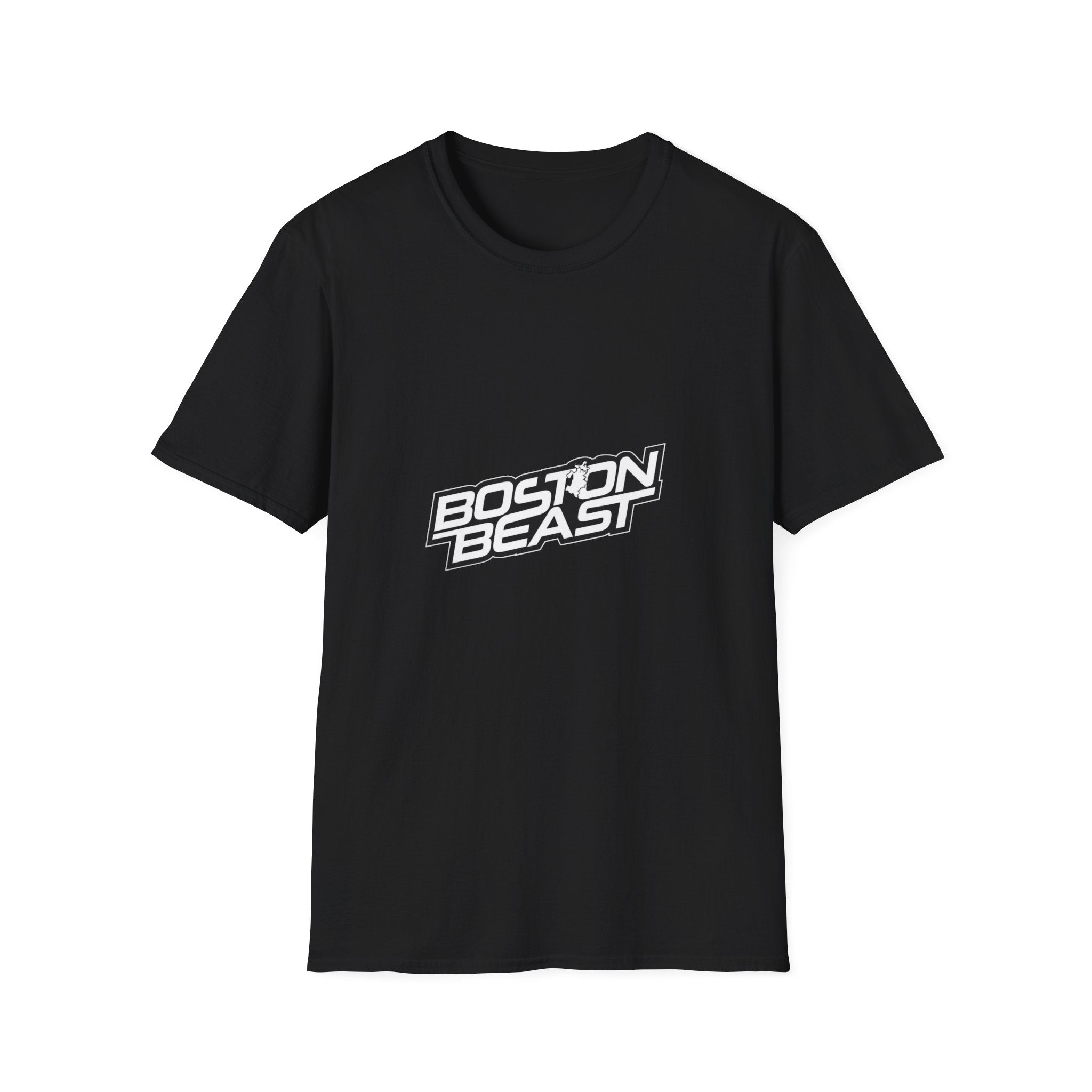 Boston Beast Unisex Soft-Style T-Shirt. White Logo