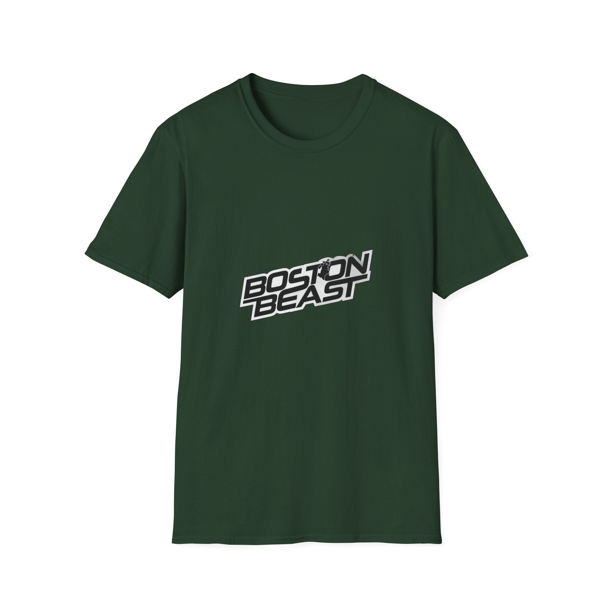 Boston Beast Unisex Soft-Style T-Shirt. Black Logo