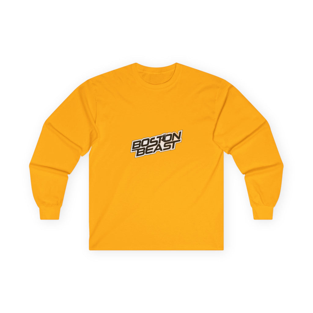 Boston Beast Unisex Ultra Cotton Long Sleeve. Black Logo