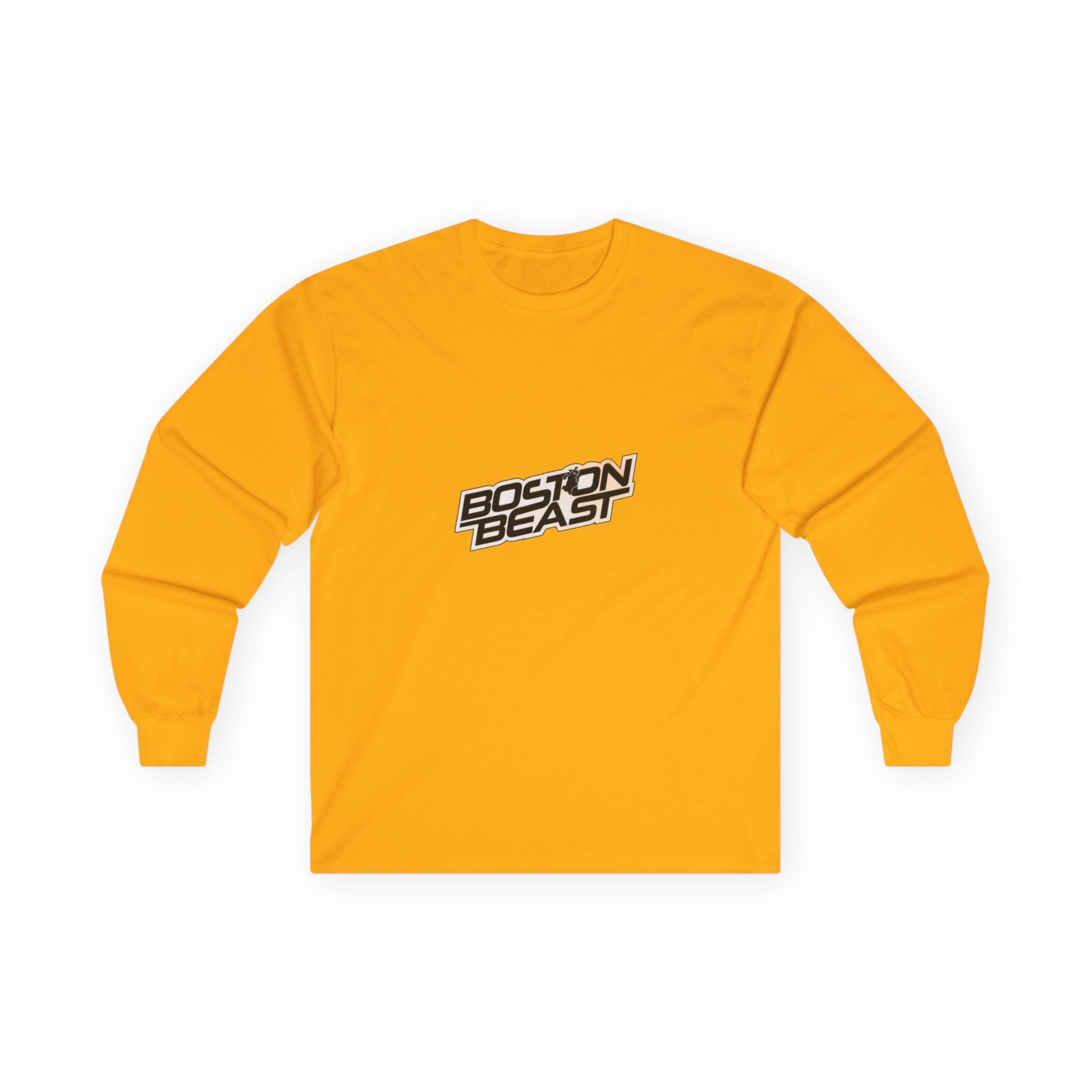 Boston Beast Unisex Ultra Cotton Long Sleeve. Black Logo