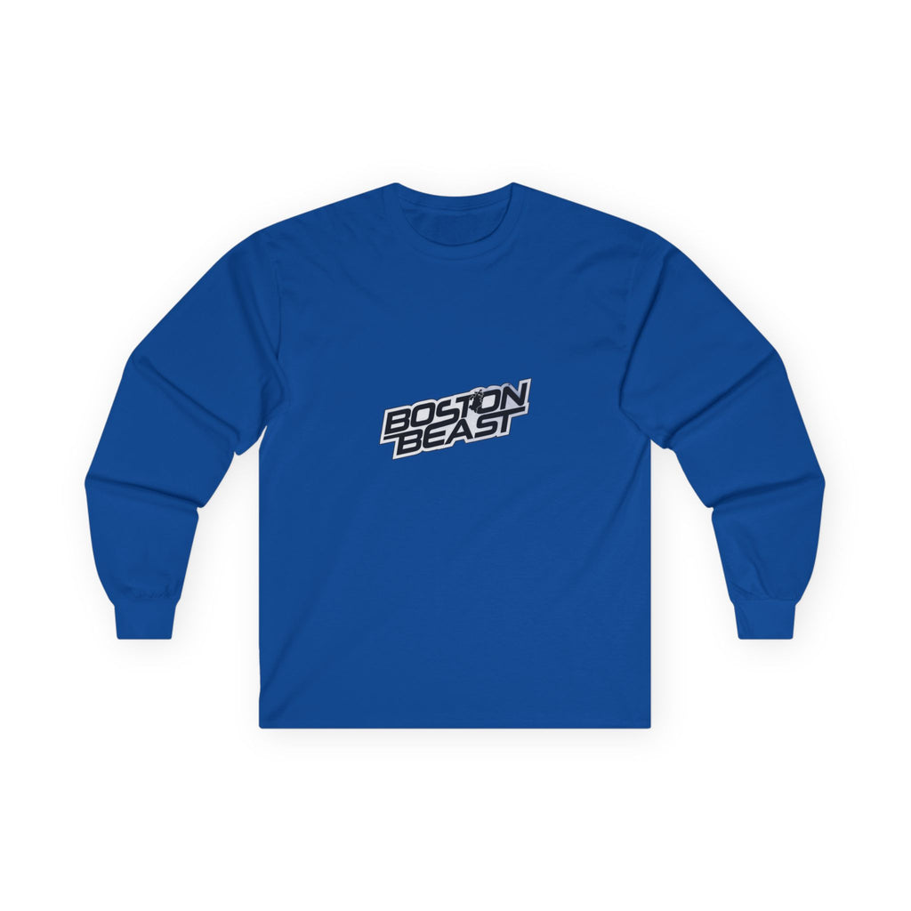 Boston Beast Unisex Ultra Cotton Long Sleeve. Black Logo