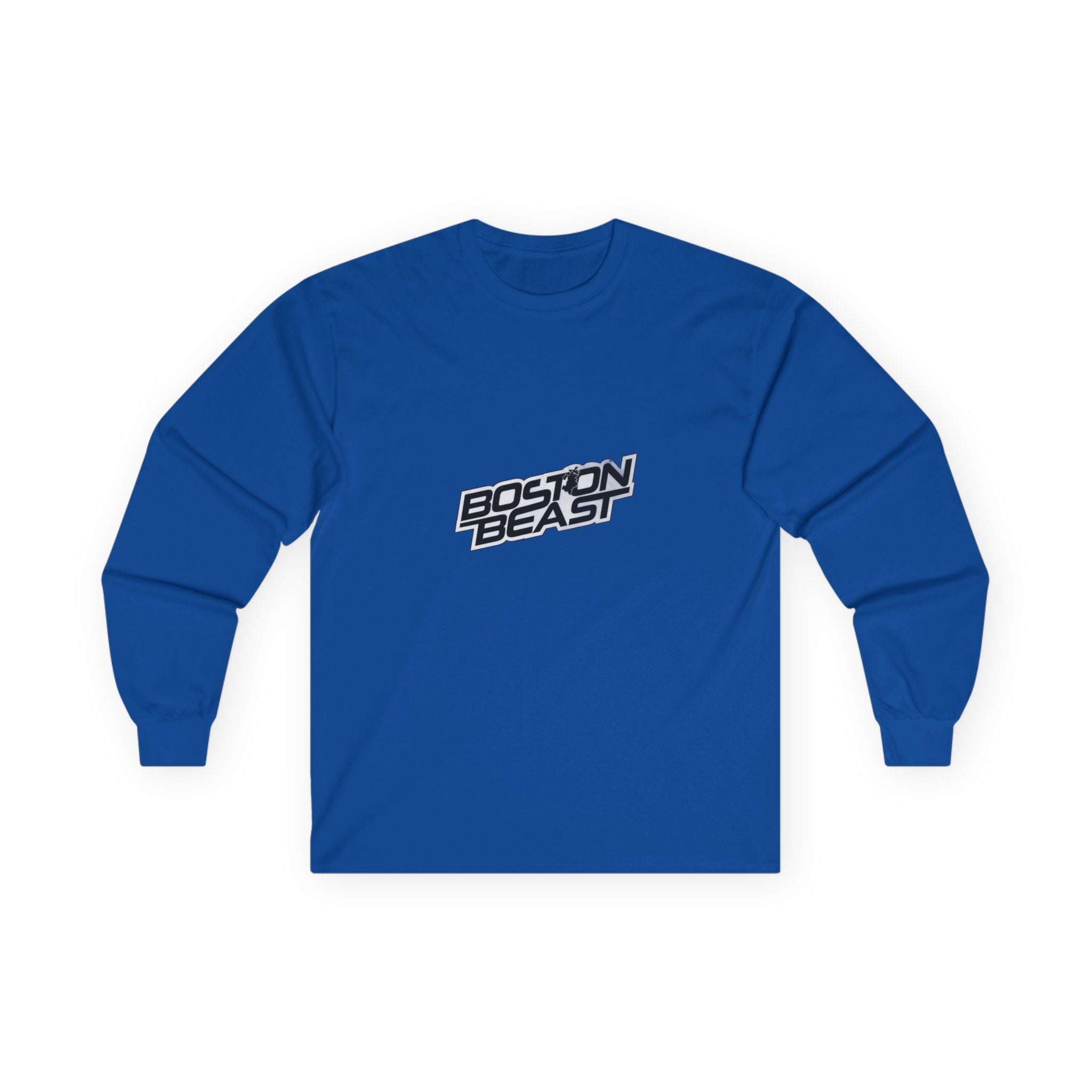 Boston Beast Unisex Ultra Cotton Long Sleeve. Black Logo