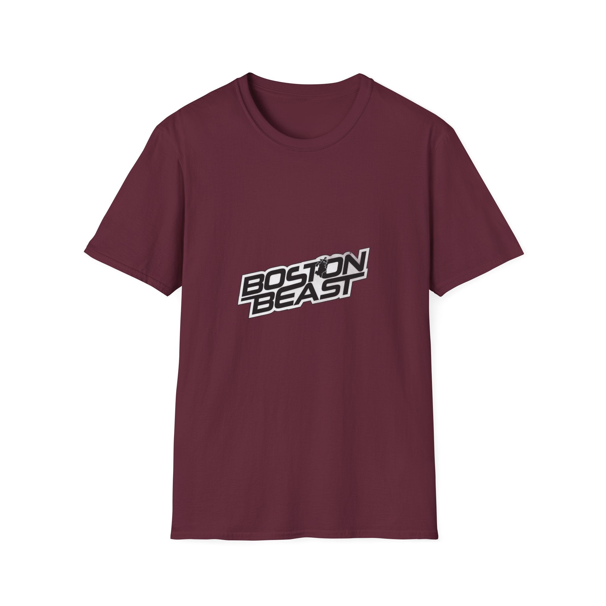 Boston Beast Unisex Soft-Style T-Shirt. Black Logo