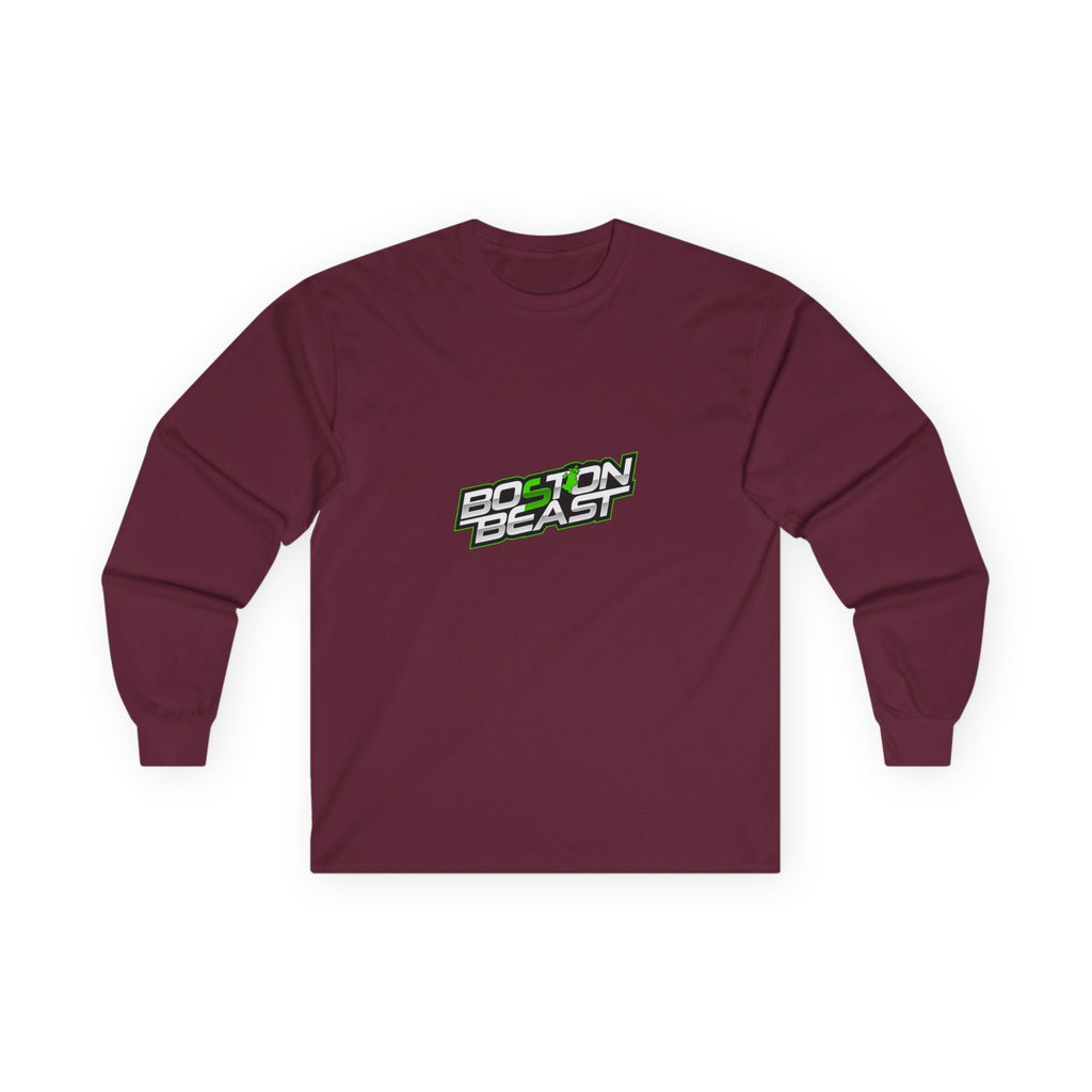 Boston Beast Unisex Ultra Cotton Long Sleeve. Green Map Logo