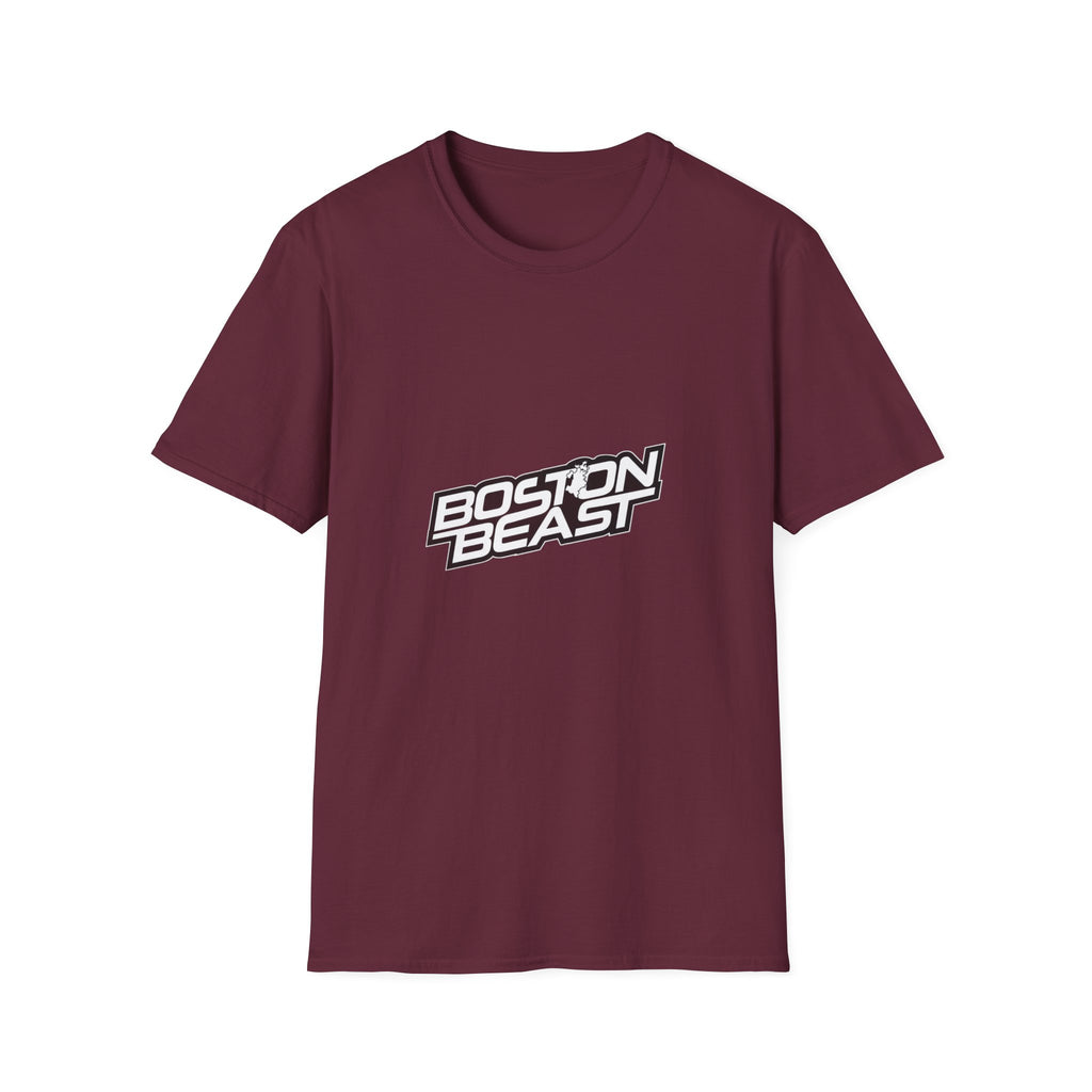Boston Beast Unisex Soft-Style T-Shirt. White Logo