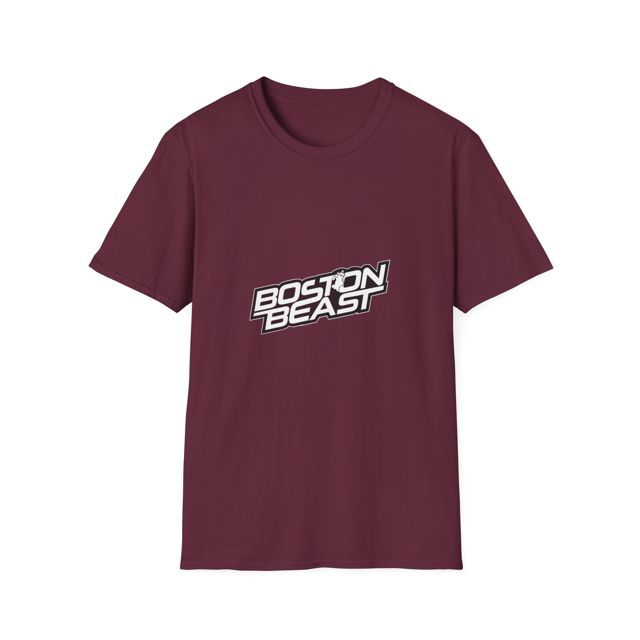 Boston Beast Unisex Soft-Style T-Shirt. White Logo