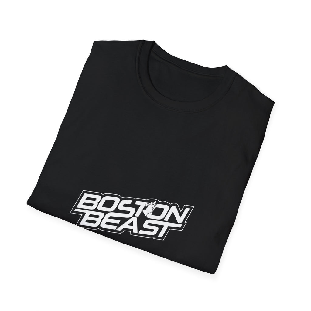 Boston Beast Unisex Soft-Style T-Shirt. White Logo