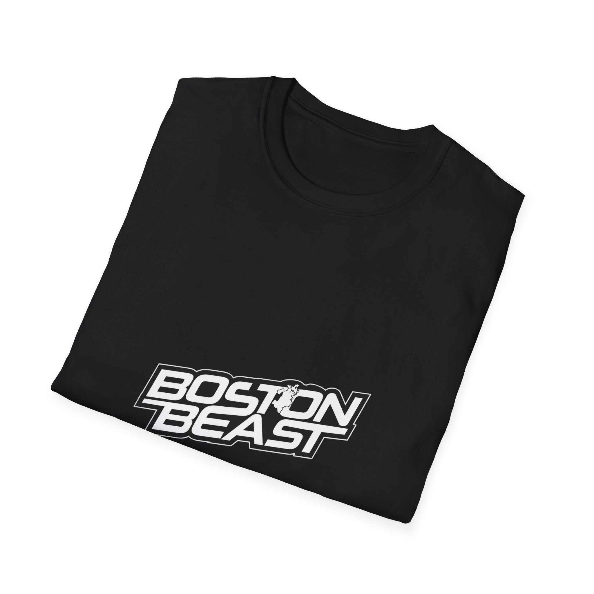 Boston Beast Unisex Soft-Style T-Shirt. White Logo