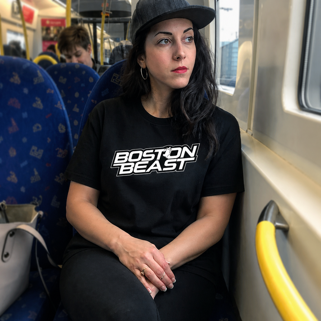 Boston Beast Unisex Soft-Style T-Shirt. White Logo